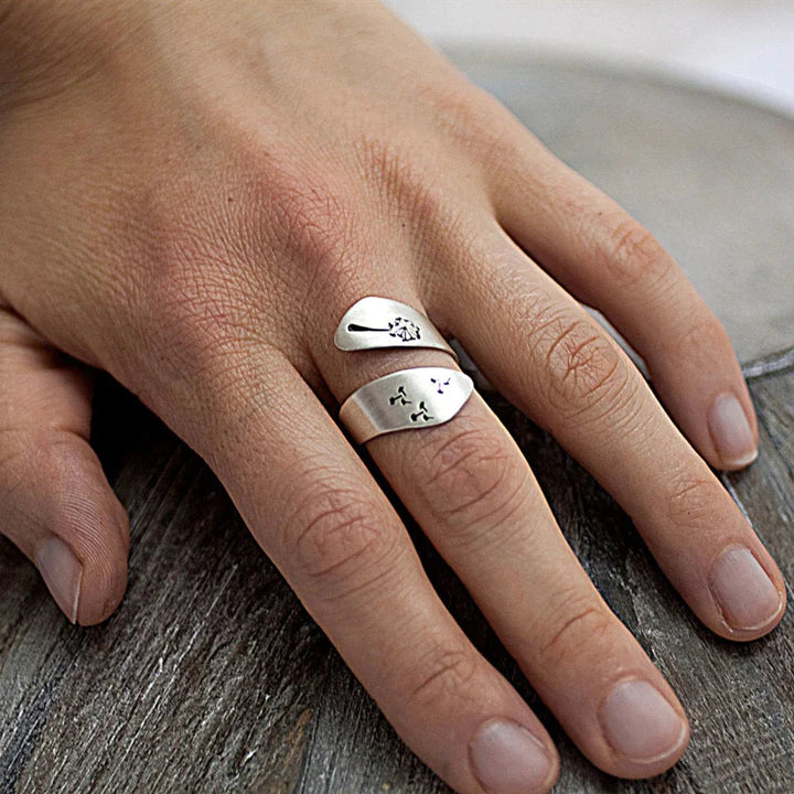 Sterling Silver Dandelion Twist Ring
