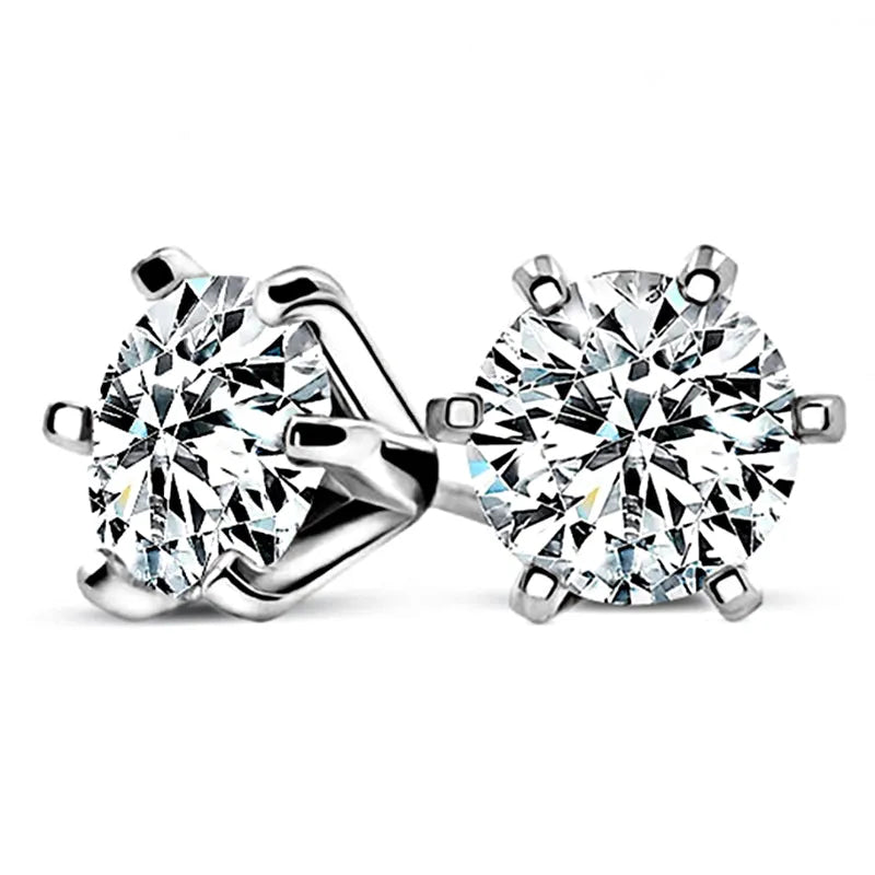Classic Six Claw Moissanite Stud Earrings