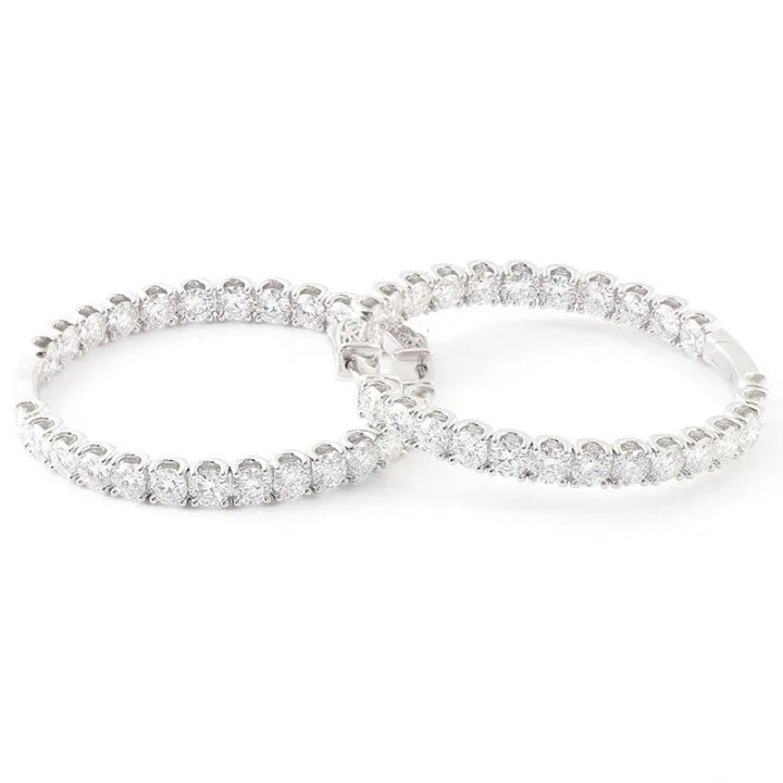 Moissanite Hoop Earrings
