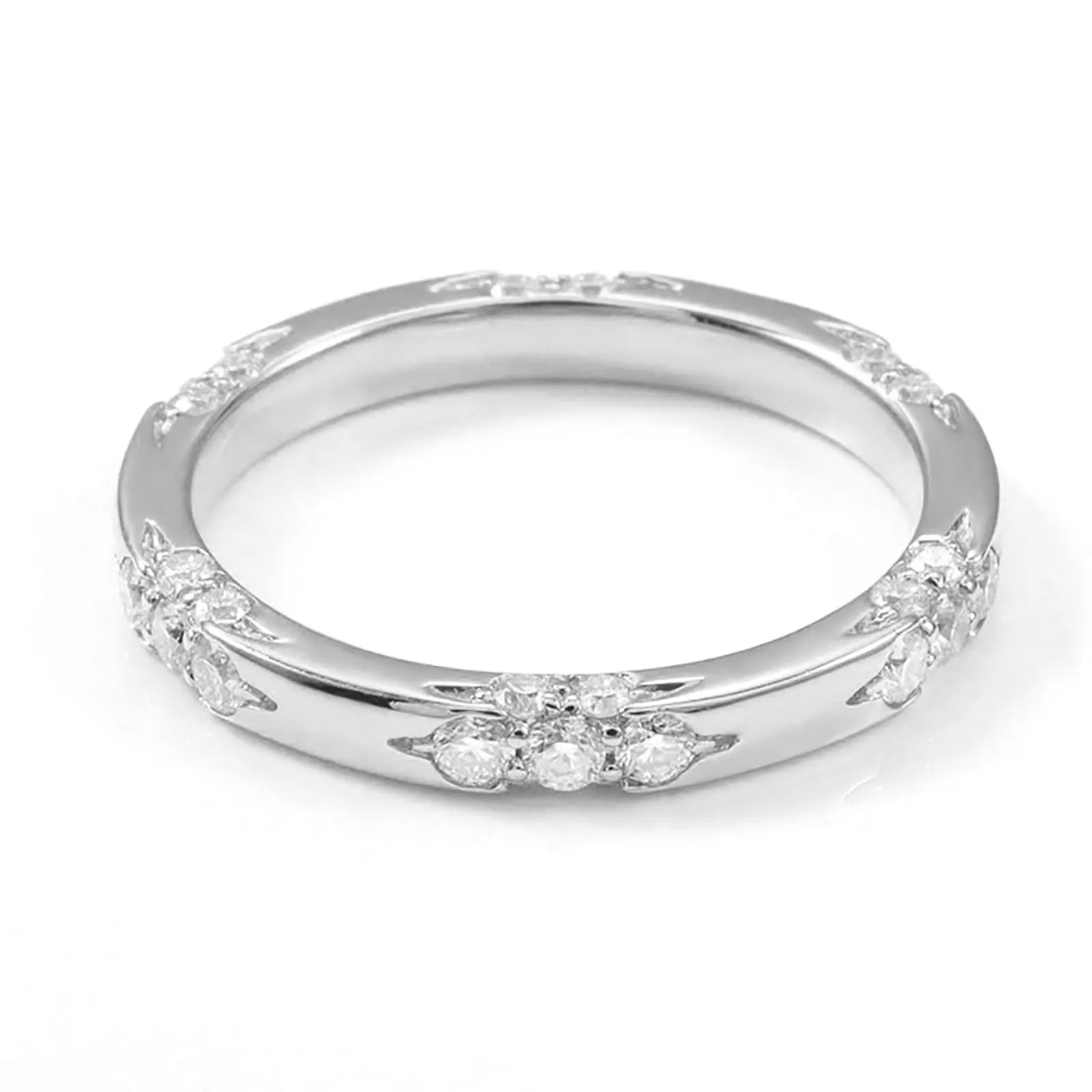 Secret Garden Moissanite Wedding Band